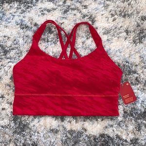 NWT Lululemon Lunar New Year Energy Bra Long Line Bra Dark Red Size 6